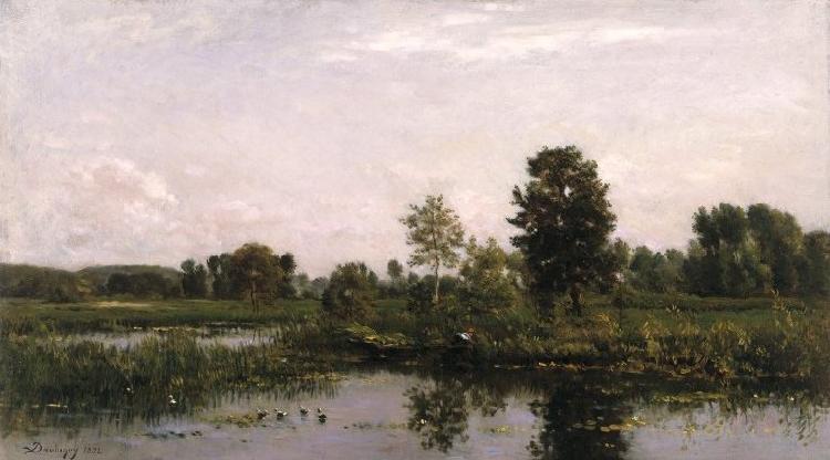 Charles-Francois Daubigny A Bend in the River Oise oil painting image